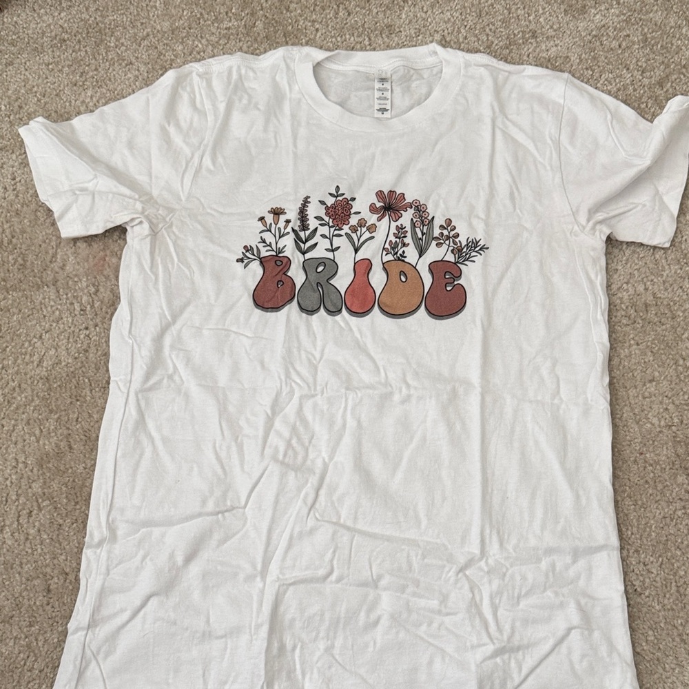 Bella Canvas BRIDE White Crewneck Tee -- WORN ONCE